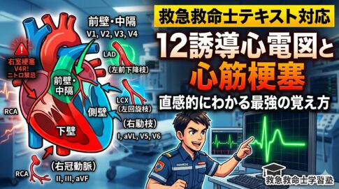 救急救命士のための心筋梗塞12誘導心電図学習